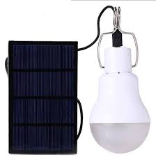 solar panel powered led bulb light