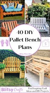 40 diy wood pallet bench plans and