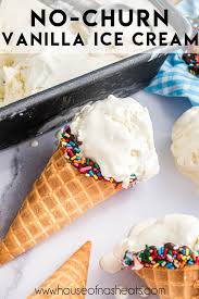 creamy no churn vanilla ice cream
