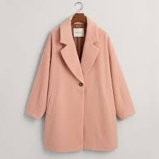 Cocoon Coat In Pink