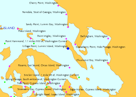 Locator Map Village Point Lummi Island Washington Tide