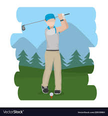 golf player cartoon royalty free vector