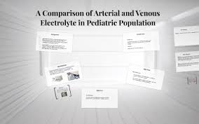 A Comparison Of Arterial And Venous Electrolyte In Pediatric
