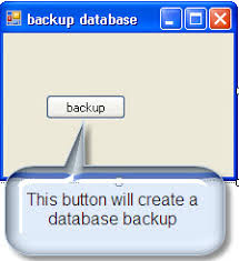 database backup using visual studio
