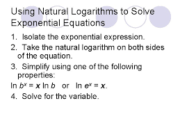 exponential and logarithmic equations