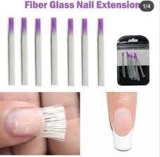 white fibergl nail extension set