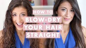 how to dry your hair straight