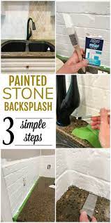 paint a stone backsplash