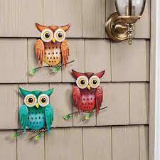 Set Of 3 Colorful Owl 039 S On Branch