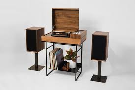 Novogratz concord turntable stand, double, walnut. 9 Record Player Stands That Will Blow Your Mind Record Player Pros
