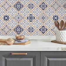Roommates Mexican Blue Tiles L And