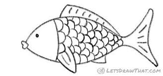 How To Draw A Fish Using Simple Shapes Lets Draw That