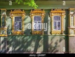 Beautiful Old Windows Beautifully Designed Platbands Stock Photo 2602409484 gambar png