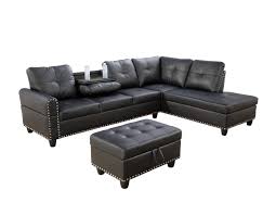 faux leather sectional sofa couch