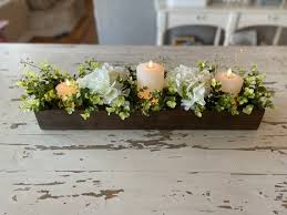 Candle Centerpiece Dining Room Table