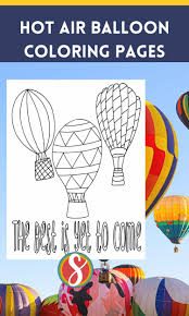 hot air balloon coloring pages
