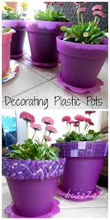 plastic flower pots