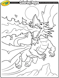 Dragon breathing fire coloring page. Fire Breathing Dragon Crayola Com Au