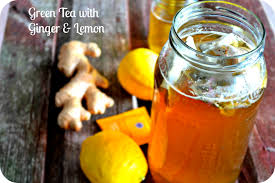 green tea with lemon and ginger for