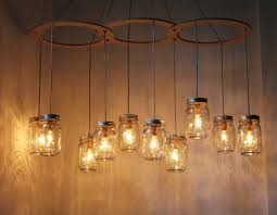 Mason Jar Chandelier Large Rustic Mason