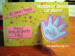 handprint card the educators spin on it