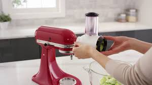 The food processor attachment simply attaches to the hub of your stand mixer to slice, shred and julienne. How To Use Our Fresh Prep Slicer Shredder Attachment Kitchenaid Youtube