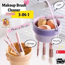 3 in 1 makeup brush sponge holder