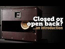 open or closed back speaker cab you
