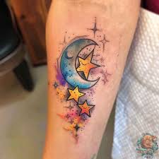 moon and stars tattoos