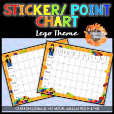 Lego Themed Sticker Points Chart