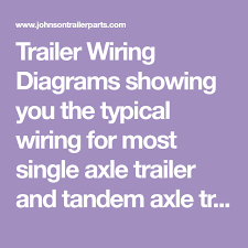 Trailer wiring diagrams showing you the typical wiring for most single axle trailer and tandem axle trailers. Trailer Wiring Diagrams For Single Axle Trailers And Tandem Axle Trailers Trailer Wiring Diagram Tandem Axle