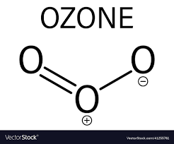 ozone or trioxygen o3 molecule chemical