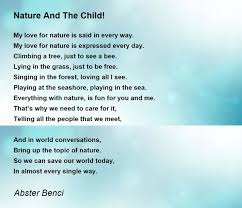 nature and the child poem by abster benci