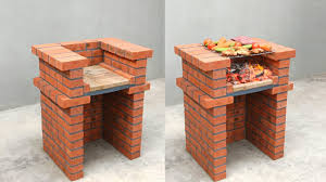 outdoor barbecue from red bricks