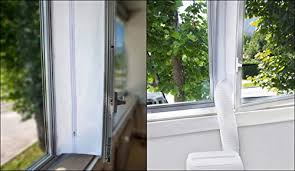 At the end, close the zip tightly around the hose. Window Seal For Ac Unit Window Seal For Portable Air Conditioner Sealing Ac With Zip And Adhesive Fastener Best Way To Seal Casement Window With Maximum Length Of 158 Inches Pricepulse