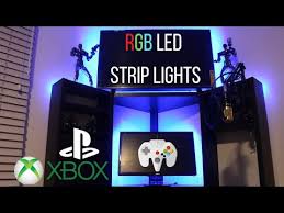 How To Install Led Strip Lights Behind Pc Monitor Diy Rgb Led Light Strip Govee Led Light Strip Kit Youtube