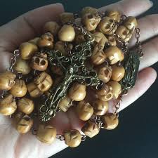 vine tibet oxen bone skull beads
