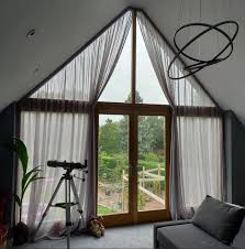 how to hang curtains on apex and angled
