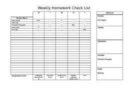 Editable Weekly Homework Checklist By Miss Bs Math World Tpt