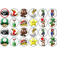 It's the right time to surprise your friends with your unique cookies or. 24 Super Mario Cupcake Toppers Abpid05360 Walmart Com Walmart Com