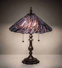 Purple Glass Table Lamp Table Lighting