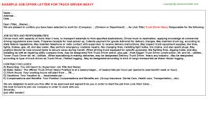 Truck Driver Cover Letter   sample resume format