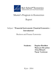 Pdf Masters Program In Economics Nazar Tymtsias
