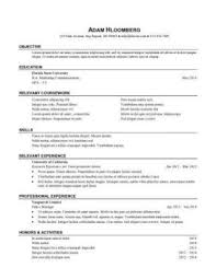 Resume For Internship Examples Magdalene Project Org