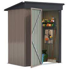 3 Ft W X 5 Ft D Outdoor Storage Metal Shed Lockable Metal Garden Shed For Backyard Outdoor 14 5 Sq Ft