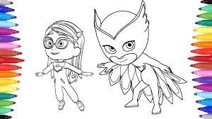 You can now print this beautiful pj maskss owlette amaya coloring page or color online for free. Pj Masks Coloring Pages For Kids Amaya Transforms Into Owlette Art Colours For Children Youtube