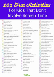 101 fun activities for kids that don t