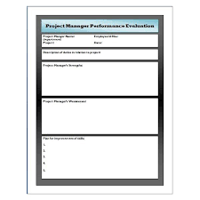 Performance Review Template For Managers Template Business