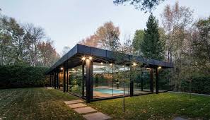 A Glass House Inspired Pavilion Houses