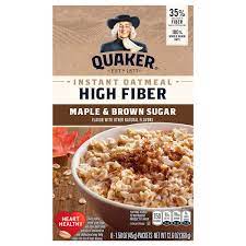 quaker instant oatmeal high fiber maple